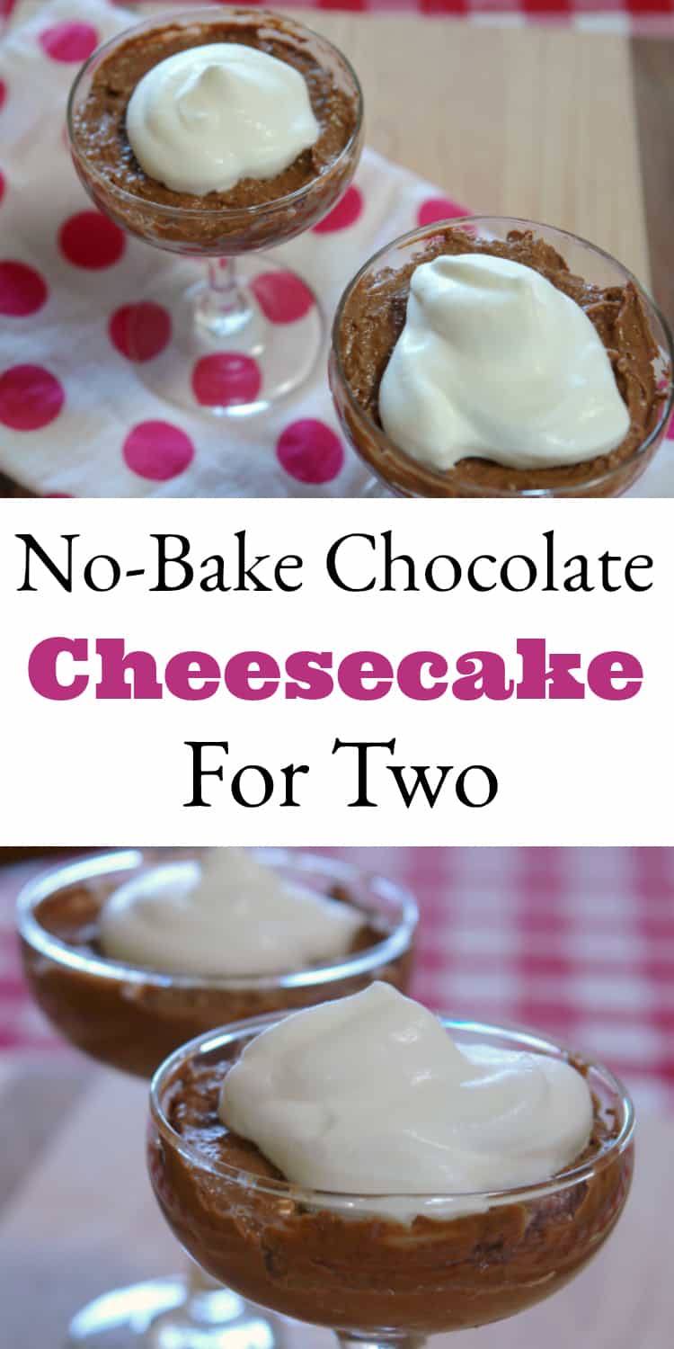 No-Bake Chocolate Cheesecake for Two #cheesecake #valentinesday