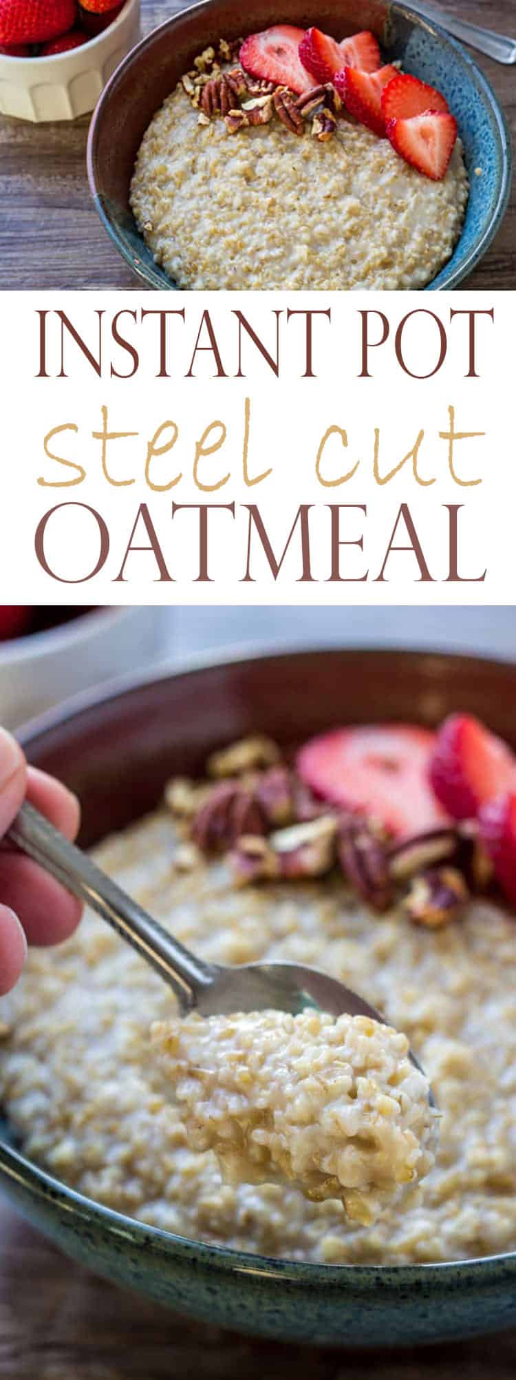 Learn how to make PERFECT Instant Pot Steel Cut Oats with this recipe! In just 30 minutes, you'll have delicious, creamy, and hearty steel cut oats. It makes for a wonderful healthy breakfast recipe! #instantpot #instantpotrecipes #instantpotsteelcutoats #steelcutoats