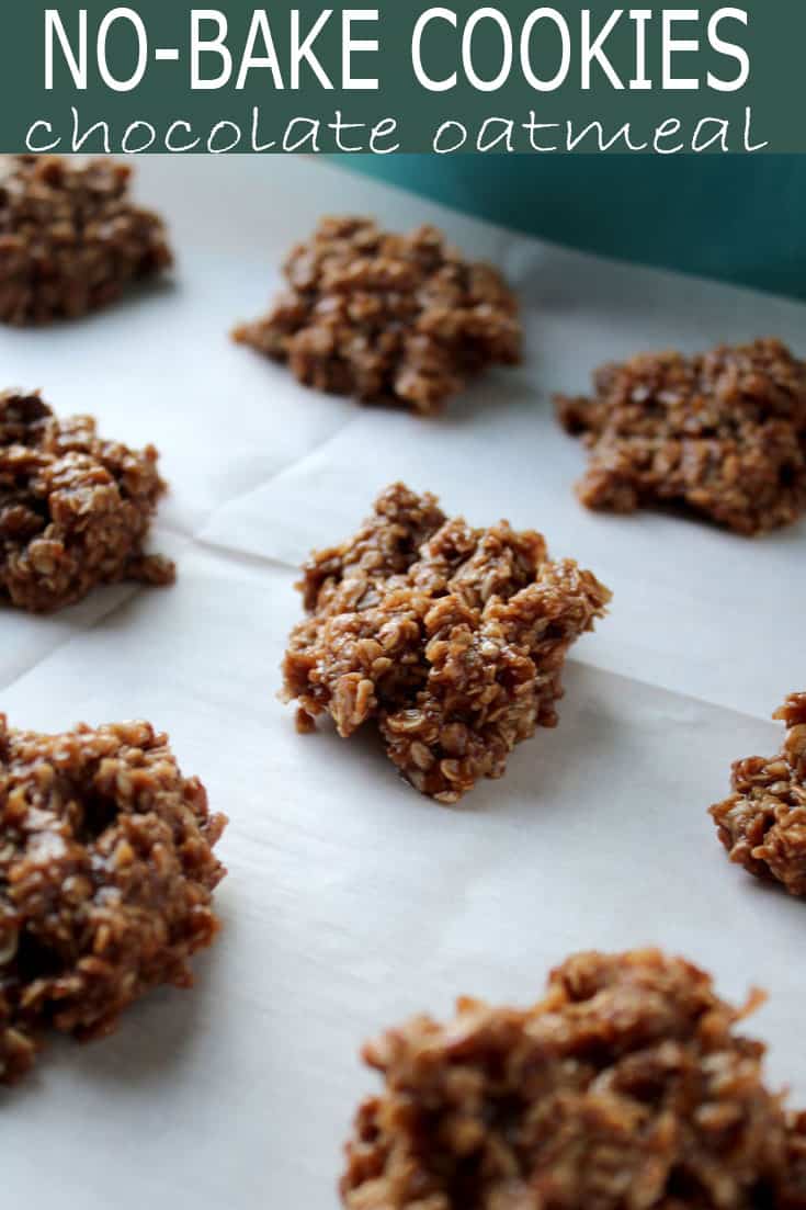 No Bake Chocolate Oatmeal Cookies with Peanut Butter- All She Cooks