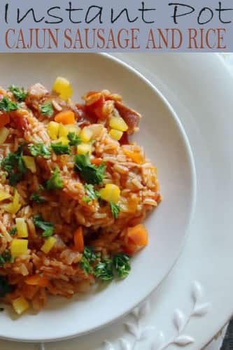 Instant Pot Cajun Sausage and Rice is an absolutely delicious one pot meal! It's so quick and easy, you'll want to make it again and again!
#sausageandrice #cajunsausageandrice #instantpotrecipes
