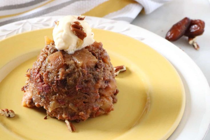 Easy Slow Cooker Apple Bread Pudding Recipe