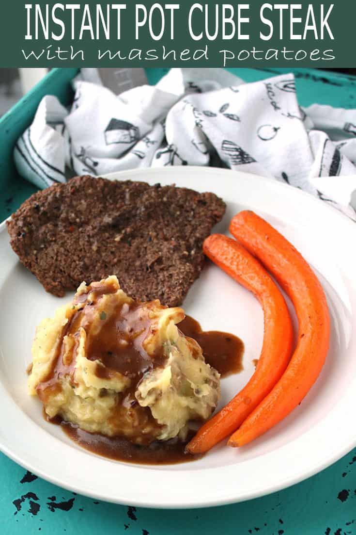 The best of the best cube steak recipes out there! Instant Pot Cube Steak and Mashed Potatoes is comfort food at its finest. It's a hearty and easy dinner recipe! #instantpot #cubesteakrecipes #cubesteak #steakrecipes #instantpotsteak