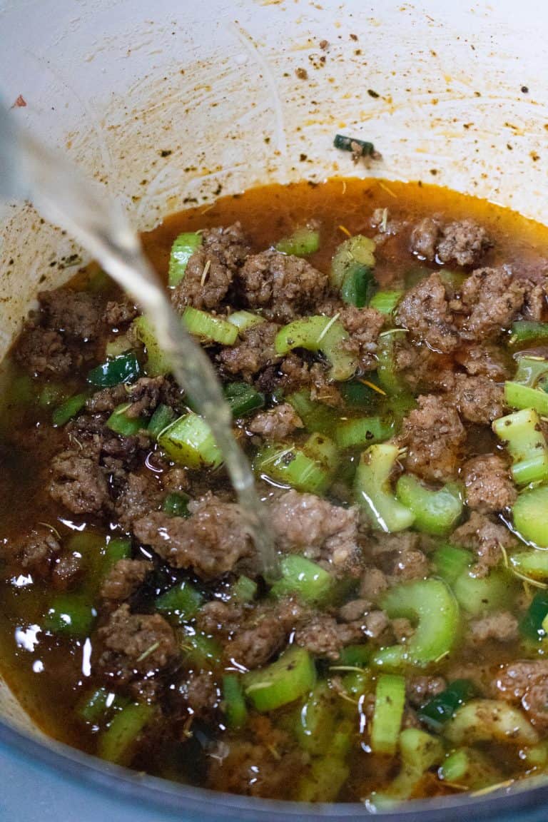 Easy Keto Soup with Sausage, Peppers and Spinach All She Cooks