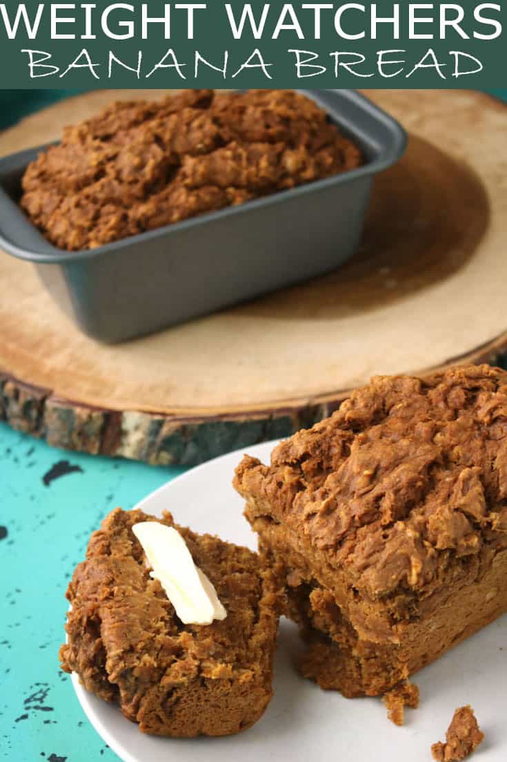 Best Weight Watchers Banana Bread is a fast time-saving sweet bread recipe with healthy ingredients that you can feel good about. #weightwatchers #bananabread #smartpoints