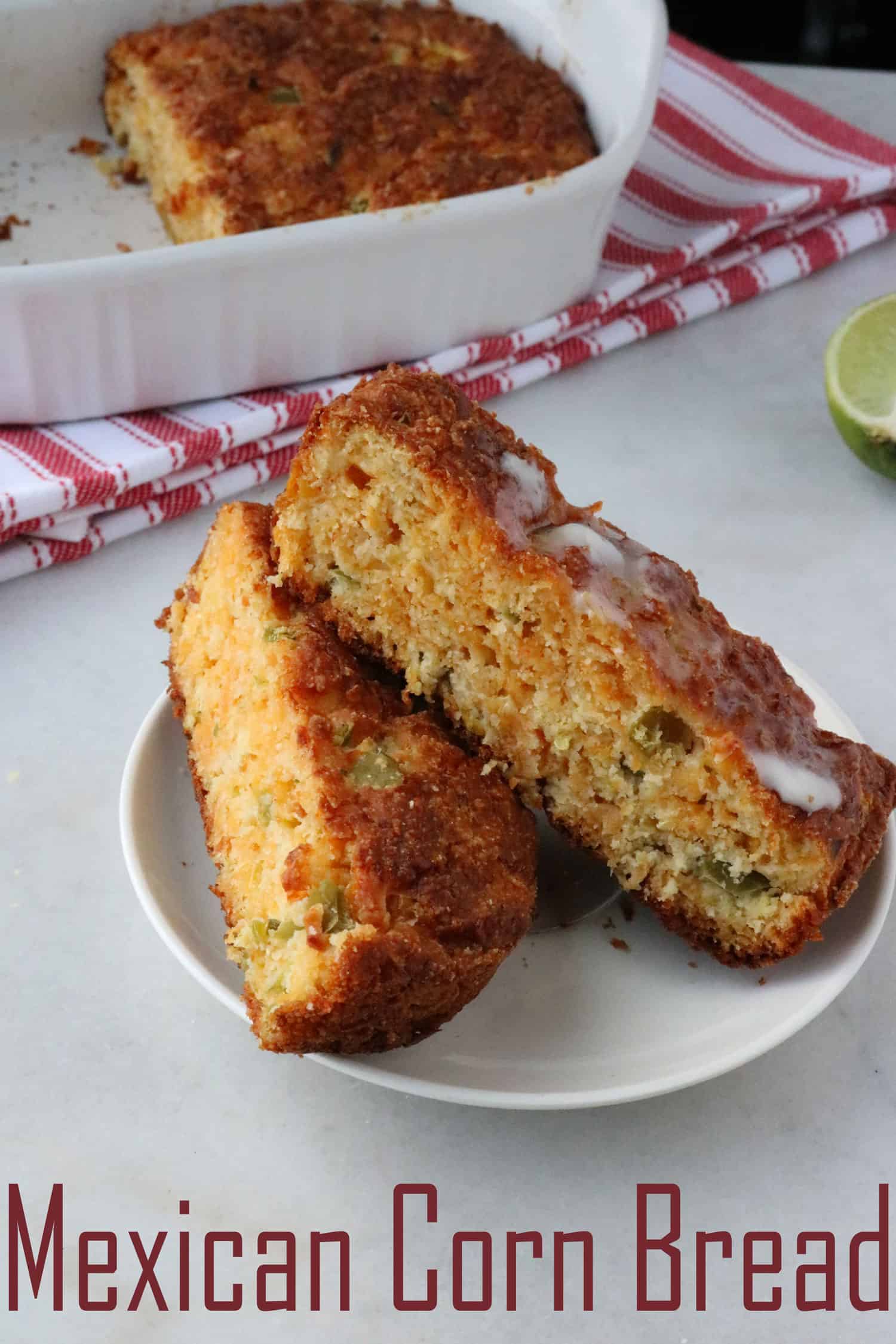 Love corn bread? Looking for a fun, colorful twist? This Mexican Corn Bread is packed with peppers, chilis, and cheese making it come alive with flavor. It's so moist you'll be begging for more.
