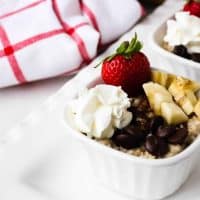 Instant Pot Steel Cut Oats - Banana Split Oatmeal