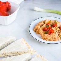 Instant Pot Roasted Red Pepper Hummus