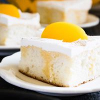 Summer Peach Pie Poke Cake