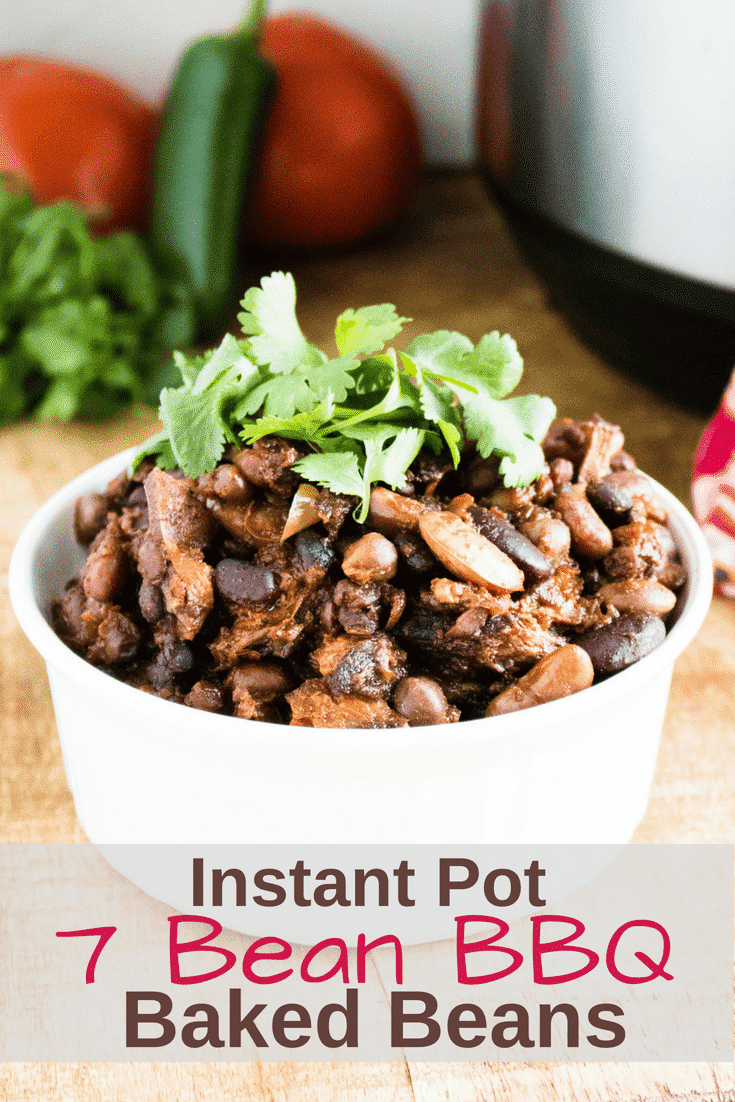 Looking for a delicious and easy side dish? 7 Bean BBQ Instant Pot Baked Beans makes the perfect addition to any meal! You'll love how hearty and flavorful these beans are with chunks of smoked pork in every bite!
#7beanbbqbakedbeans #bakedbeans #instantpotbakedbeans