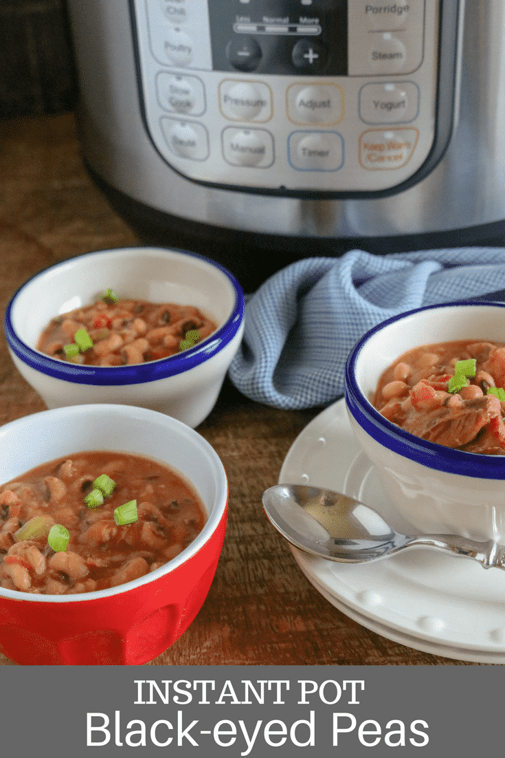 Thanks to our Instant Pot Black Eyed Peas Recipe, this classic southern-style dish is ready to eat in less than one hour! Bursting with regional flavors and flair, this Instant Pot Black Eyed Peas Recipe is so hearty, so satisfying, and SO easy to make! #instantpot #blackeyedpeas #southern #sidedish