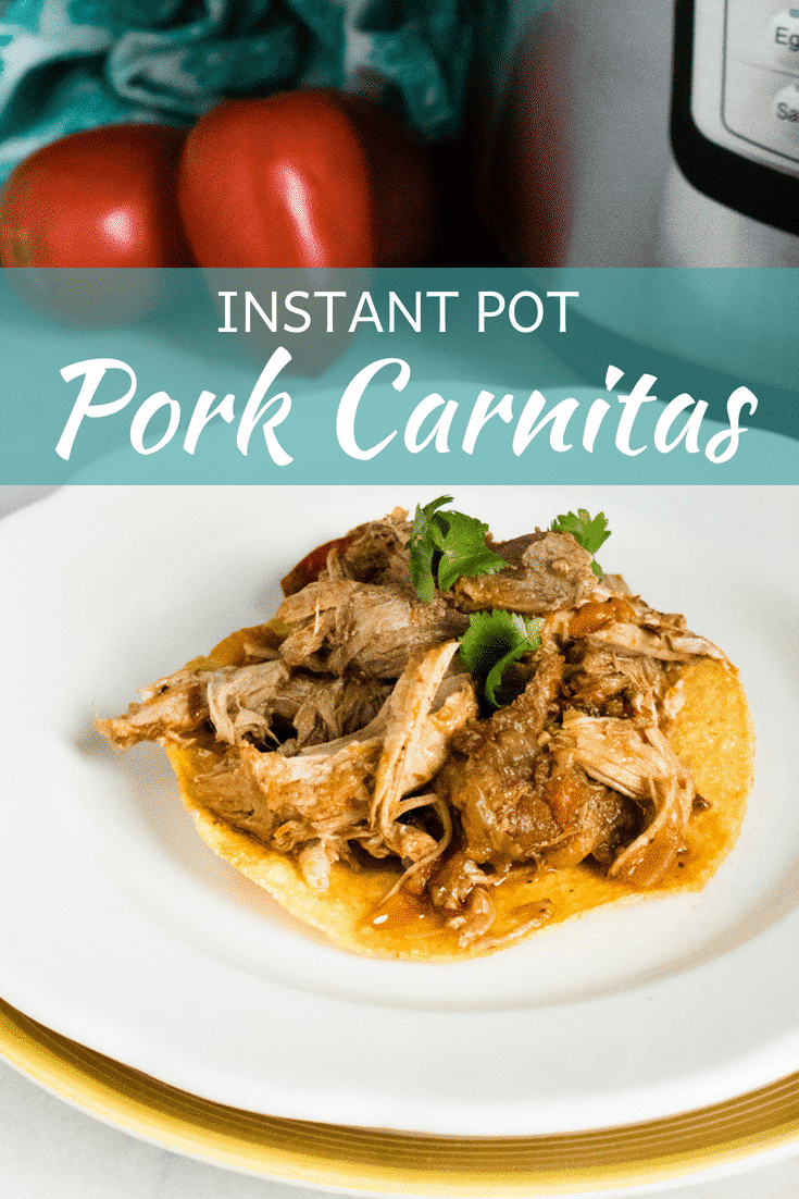 Instant Pot Pork Carnitas is so tender, so satisfying, and so easy to make, it is destined to live at the top of your favorite foods list! This recipe has amazing melt-in-your-mouth quality and is loaded with spicy, smoky flavor. And thanks to the Instant Pot, it's ready in half the cooking time of traditional pork carnitas! #instantpot #carnitas #pressurecooker #porkcarnitas #mexicanfood