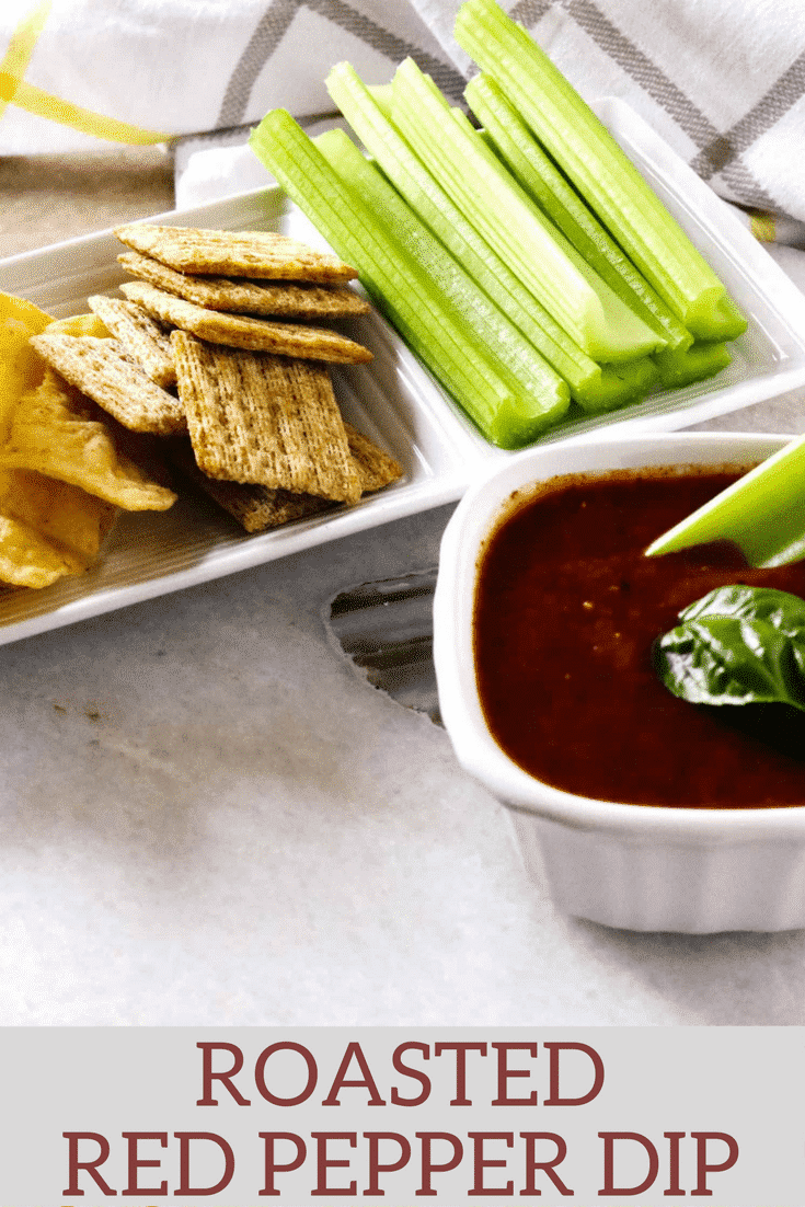 Roasted Red Pepper dip is delicious!! So easy, healthy and colorful you'll definitely want to take it to your next party. #roastedredpepperdip #easydiprecipe #partydip