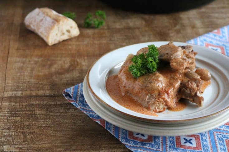 Instant Pot Pork Chops with Tomato Cream Sauce