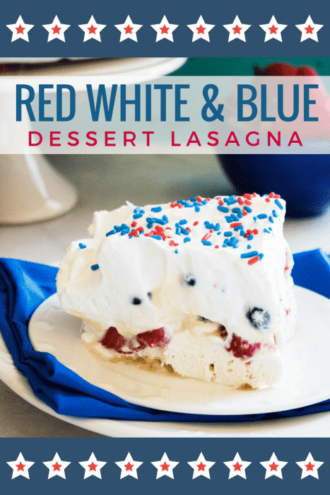 Red White & Blue Dessert Lasagna - All She Cooks