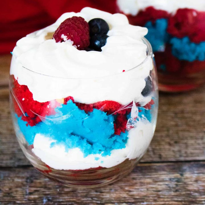 4th of July Mini Cake Trifle