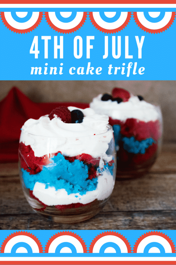 4th of July Mini Cake Trifle