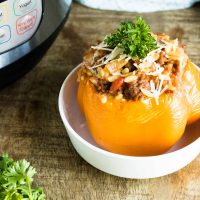 Instant Pot Orzo & Italian Sausage Easy Stuffed Peppers