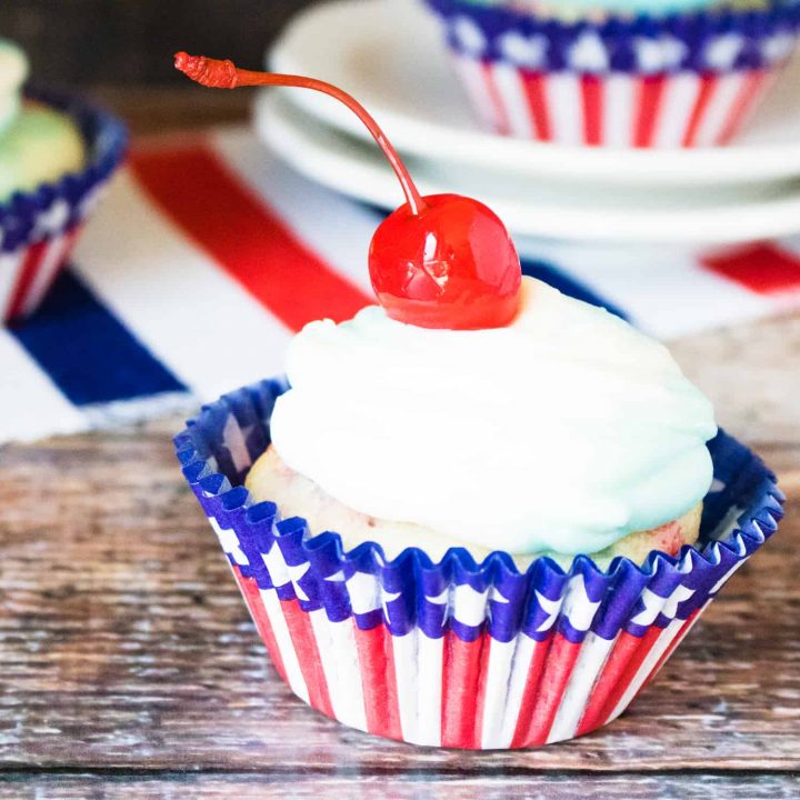 Patriotic Poke Cupcakes