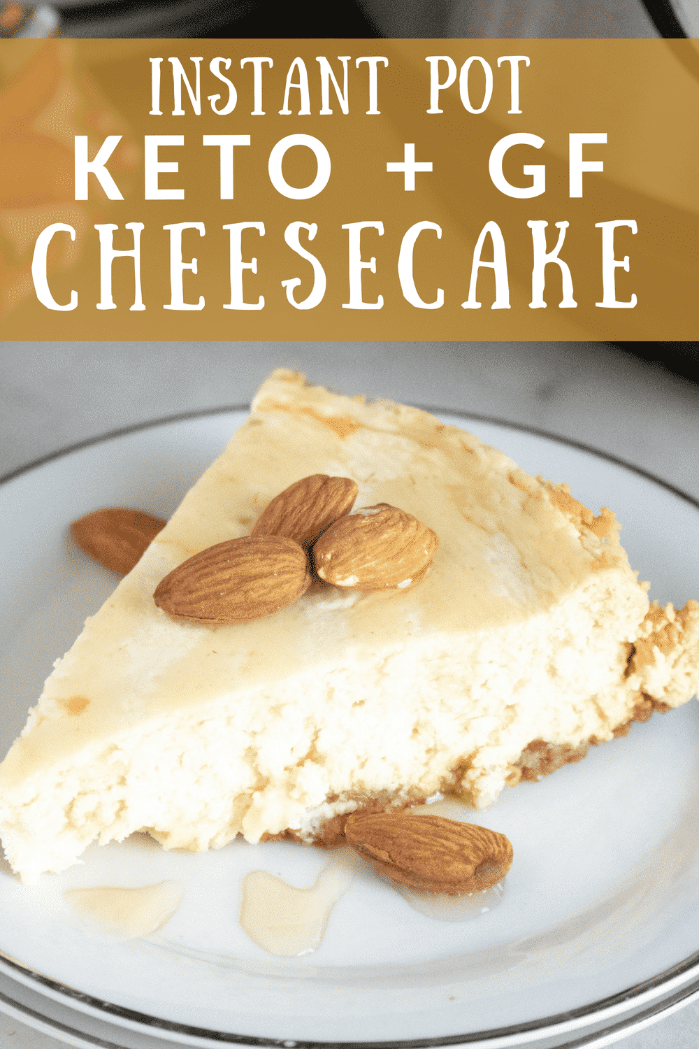 Instant Pot Grain-free Keto Cheesecake is a dream come true! Perfect for anyone who is following a grain-free, gluten-free plan, or on the keto diet. Not only does it taste rich and luxurious, it is SO incredibly easy to make! it is A great way to indulge in a decadent dessert and still stick to your healthy eating plan. #instantpot #cheesecake #keto #grainfree #glutenfree #ketocheesecake #instantpotcheesecake
