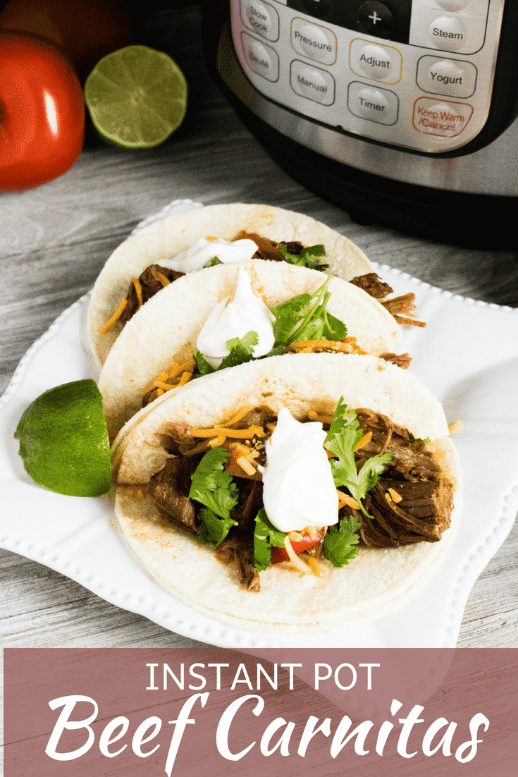Ready for the BEST carnitas recipe ever? Instant Pot Beef Carnitas is SO flavorful, tender and juicy. You'll love every single bite of this mouth-watering dish. Your Taco Tuesdays will never be the same!
#beefcarnitas #instantpot #instantpotcarnitas #easyinstantpotrecipes #beef #mexican #tacotuesday
