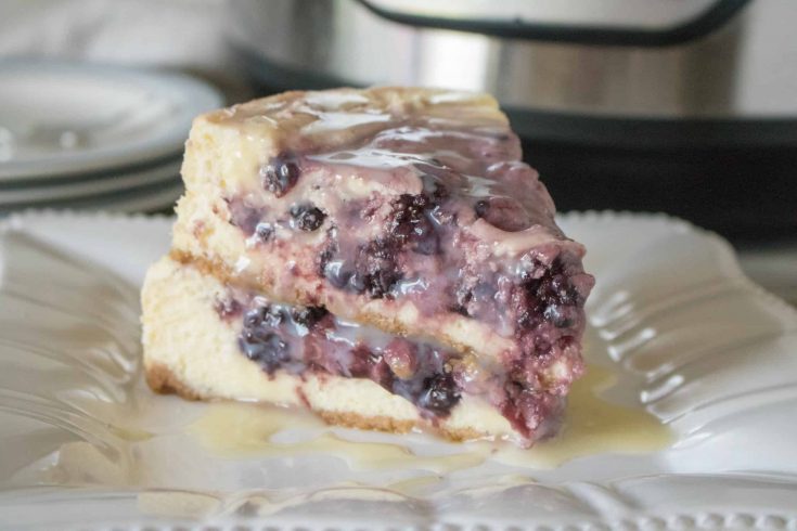 Instant Pot Blackberry Swirl Cheesecake