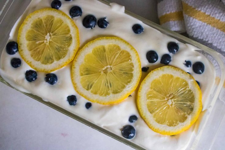 Blueberry Lemon No-Churn Homemade Ice Cream