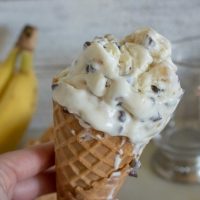 No-Churn Banana Chocolate Chip Ice Cream