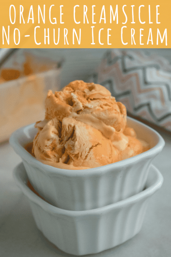 Orange Creamsicle No-Churn Ice Cream