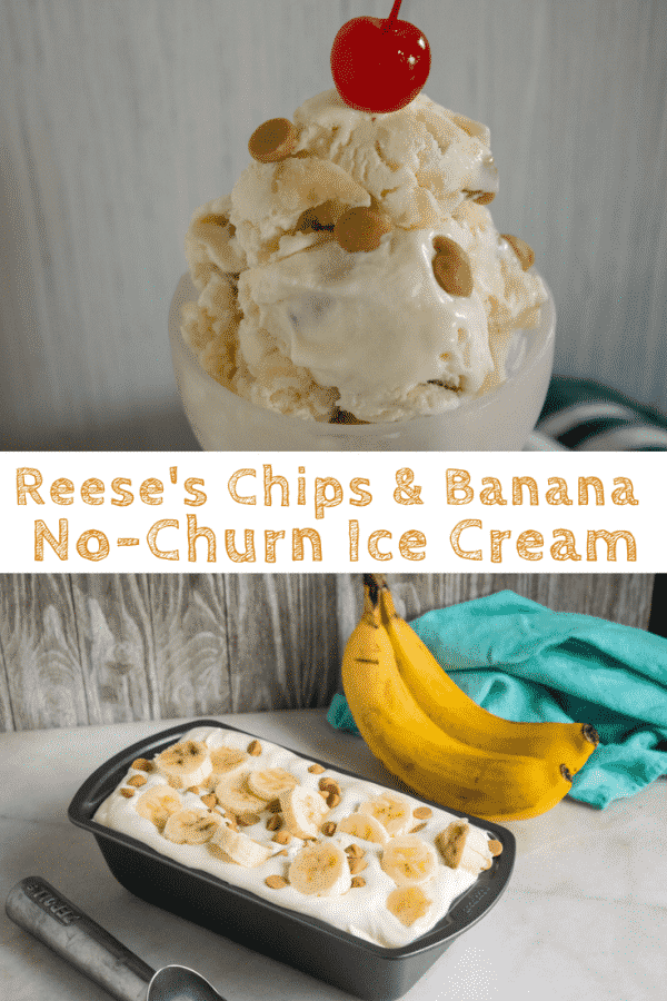 Reese's Chips & Banana No-Churn Ice Cream