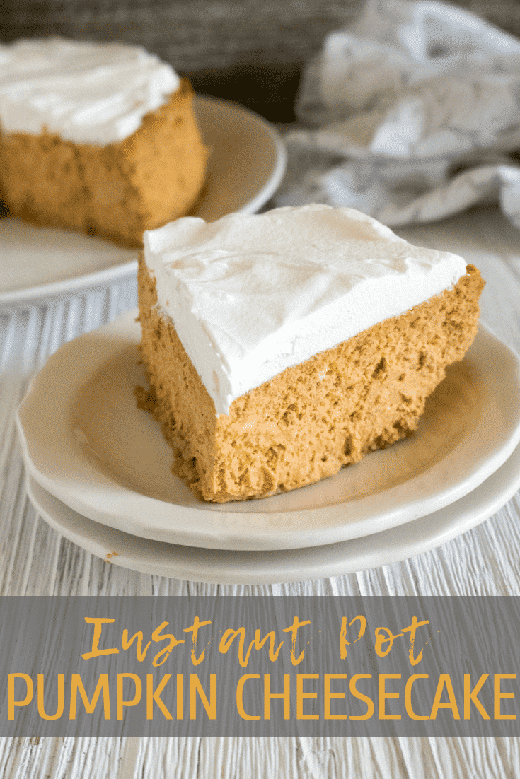 Tis the season for pumpkin! And this amazingly creamy, scrumptious Instant Pot Pumpkin Cheesecake takes pumpkin deliciousness to a whole new level. The Instant Pot makes quick and easy to satisfy your fall craving for something sweet, rich and full of our favorite fall flavor! #pumkincheesecake #instantpotcheesecake #instantpotpumpkincheesecake #bestpumpkincheesecake #instantpotrecipes #pressurecookerrecipes #pumpkinspice #cheesecake #easycheesecakerecipe