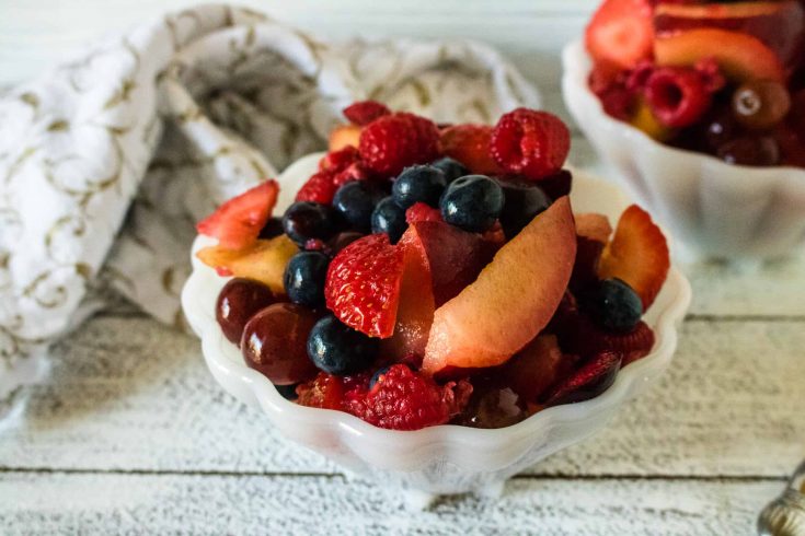 Fresh Fruit Salad with Honey Lime Dressing