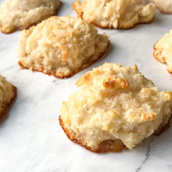 5-Ingredient Chewy Coconut Macaroons - All She Cooks