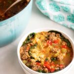 Permalink to: Easy Keto Soup with Sausage, Peppers and Spinach