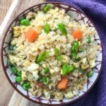 Permalink to: Low Carb Cauliflower Fried Rice Cauliflower Fried Rice served in a ceramic dish