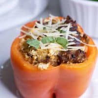 Italian Sausage and Cauliflower Rice Stuffed Peppers
