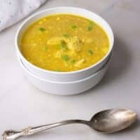 Curry Chicken and Cauliflower Rice Soup