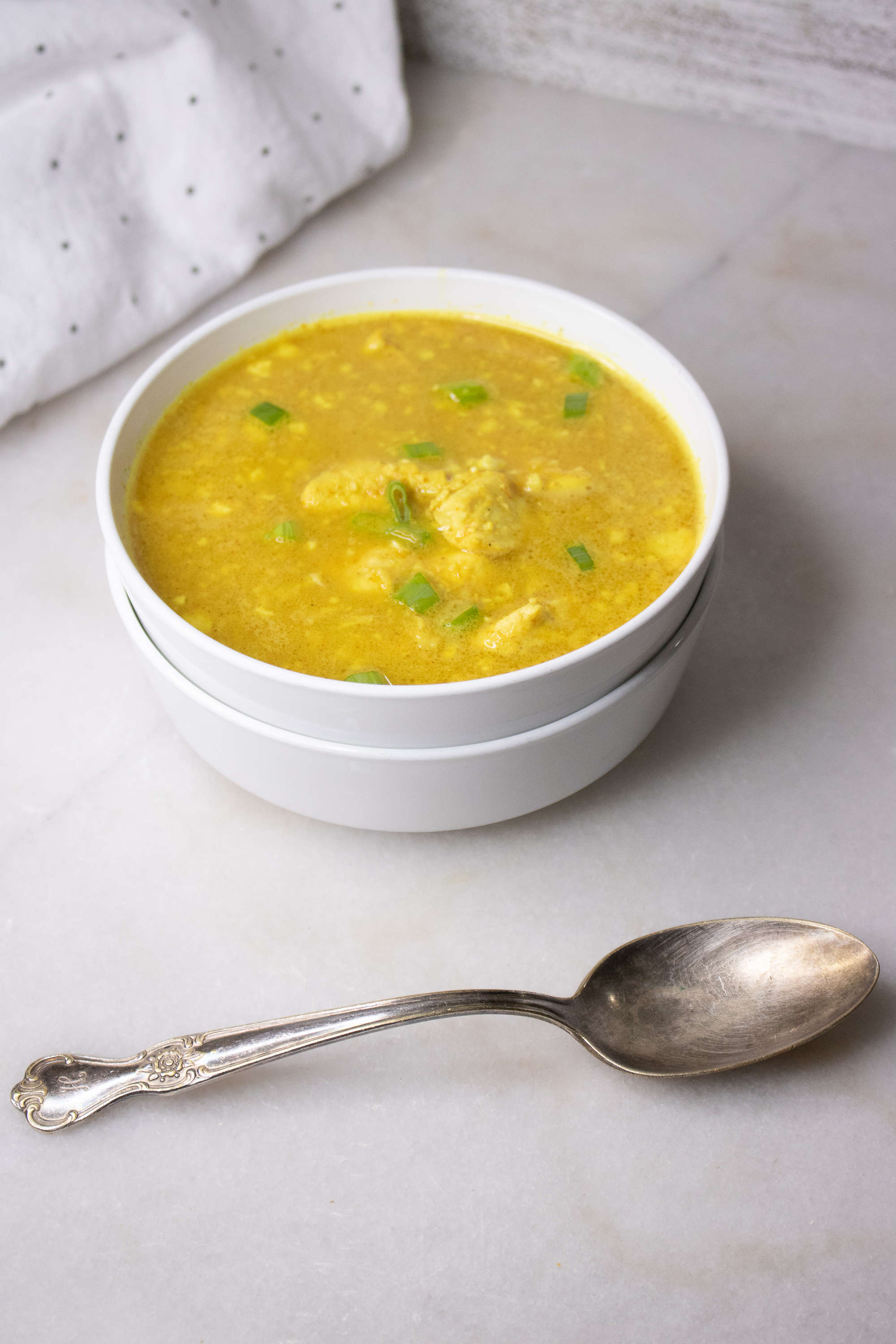 Curry Chicken and Cauliflower Rice Soup All She Cooks