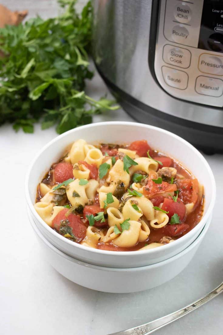 Instant Pot Poor Man's Beefy Tomato Macaroni Soup