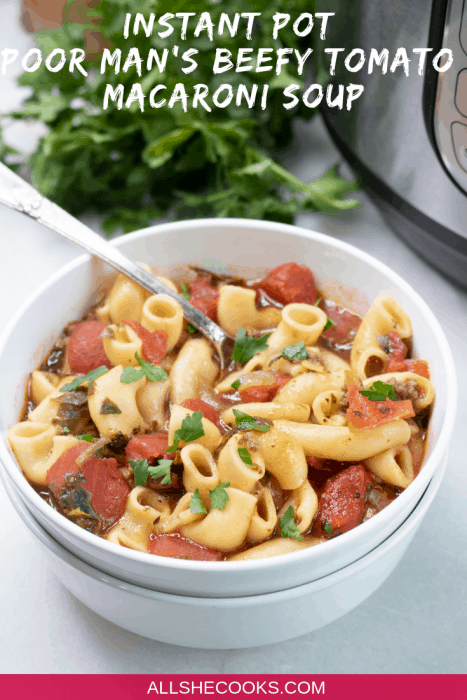 beefy tomato macaroni soup