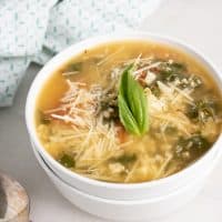 Roasted Cauliflower Rice and Tomato Parmesan Soup