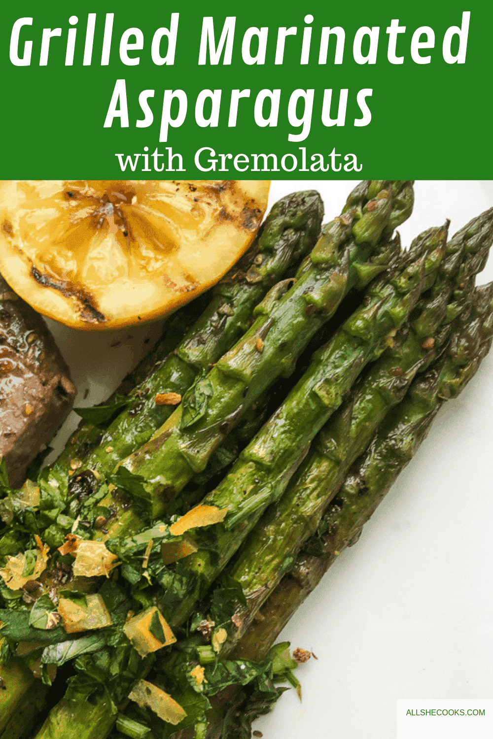 grilled marinated asparagus with gremolata