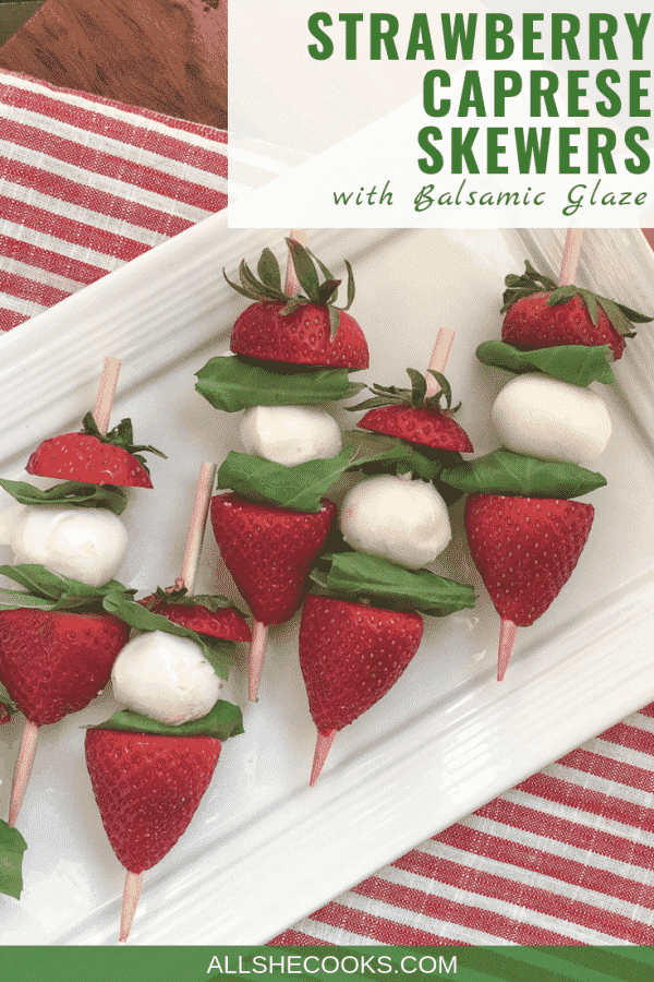 strawberry caprese skewers