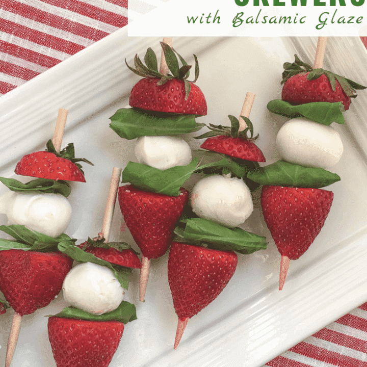 strawberry caprese skewers