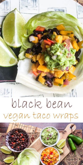 Spicy Black Bean Lettuce Wraps - All She Cooks