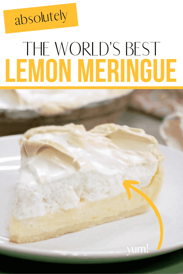 lemon cream pie on a white plate