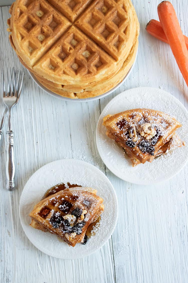 Carrot Cake Waffle Bites