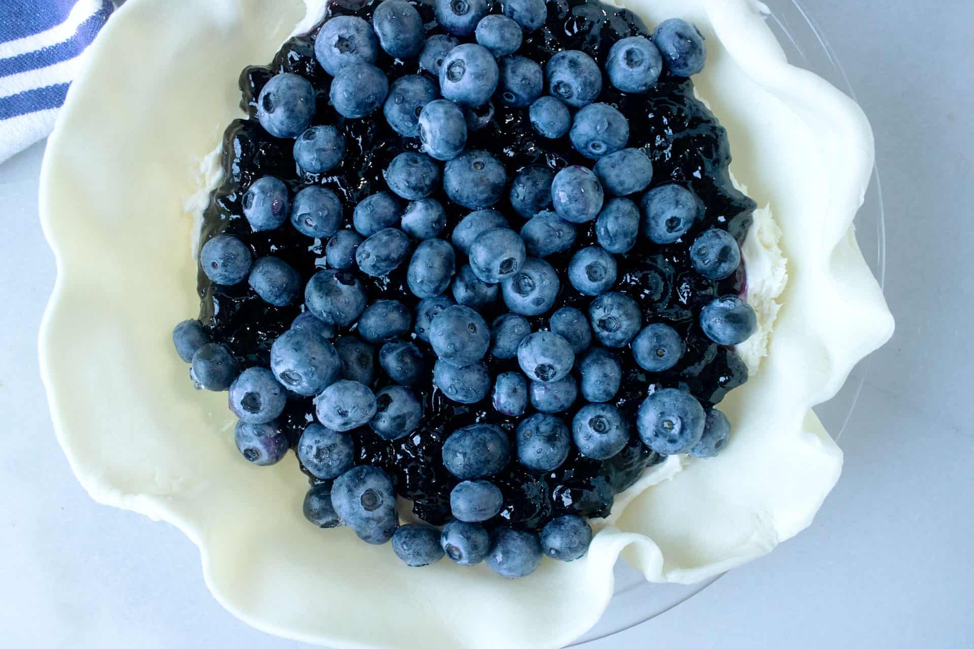 blueberries in a pie shell