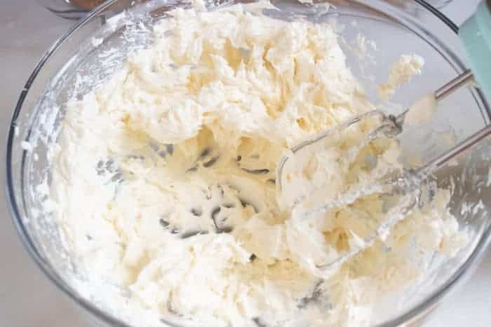 cream cheese in bowl