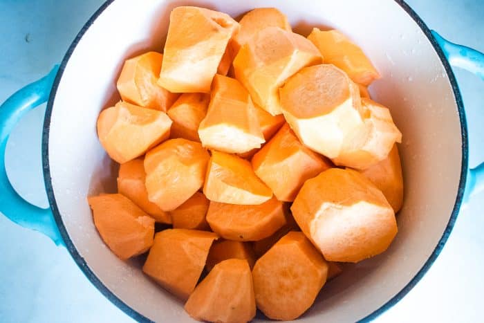 Sweet potatoes peeled