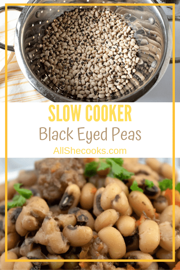 crock pot black eyed peas - All She Cooks